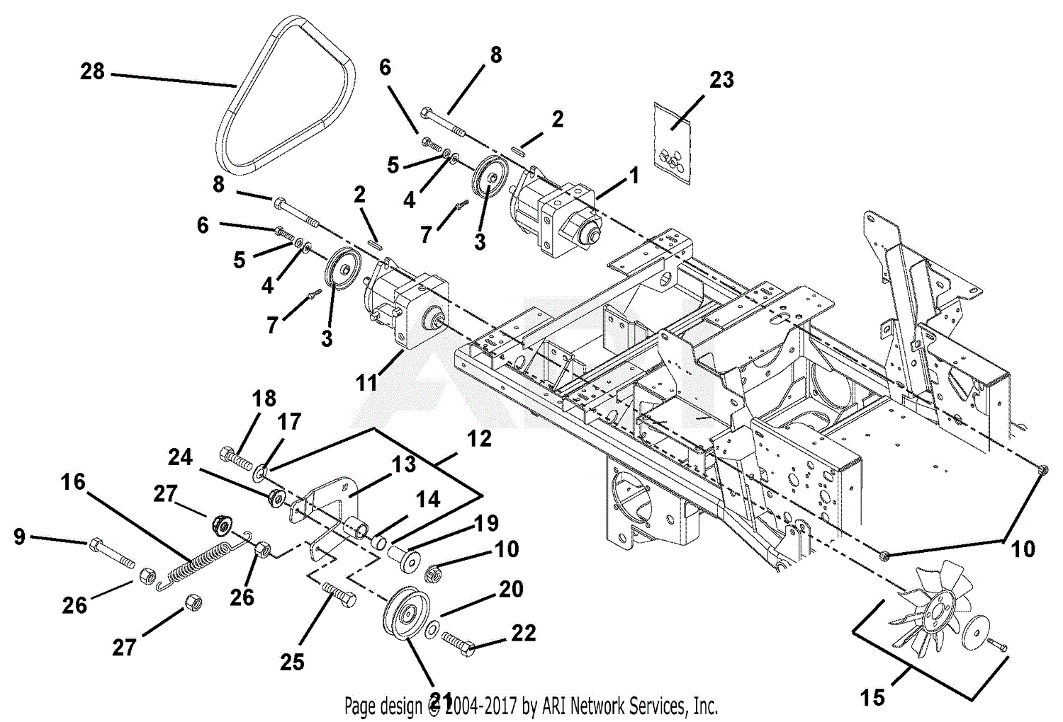 kubota zd326 mower deck diagram